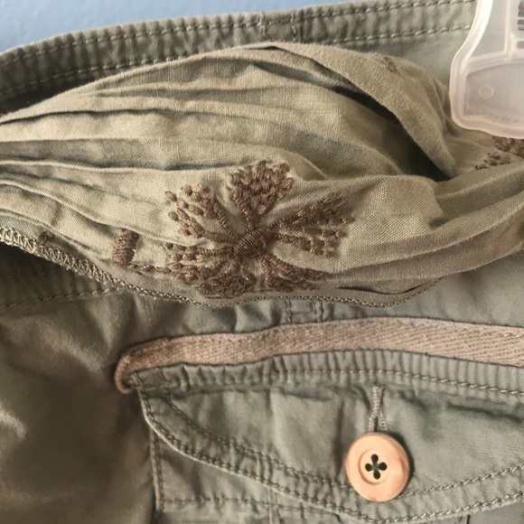 RuffHewn sage green lightweight cotton jogger/cargo pants with belt size 12 - Picture 8 of 16